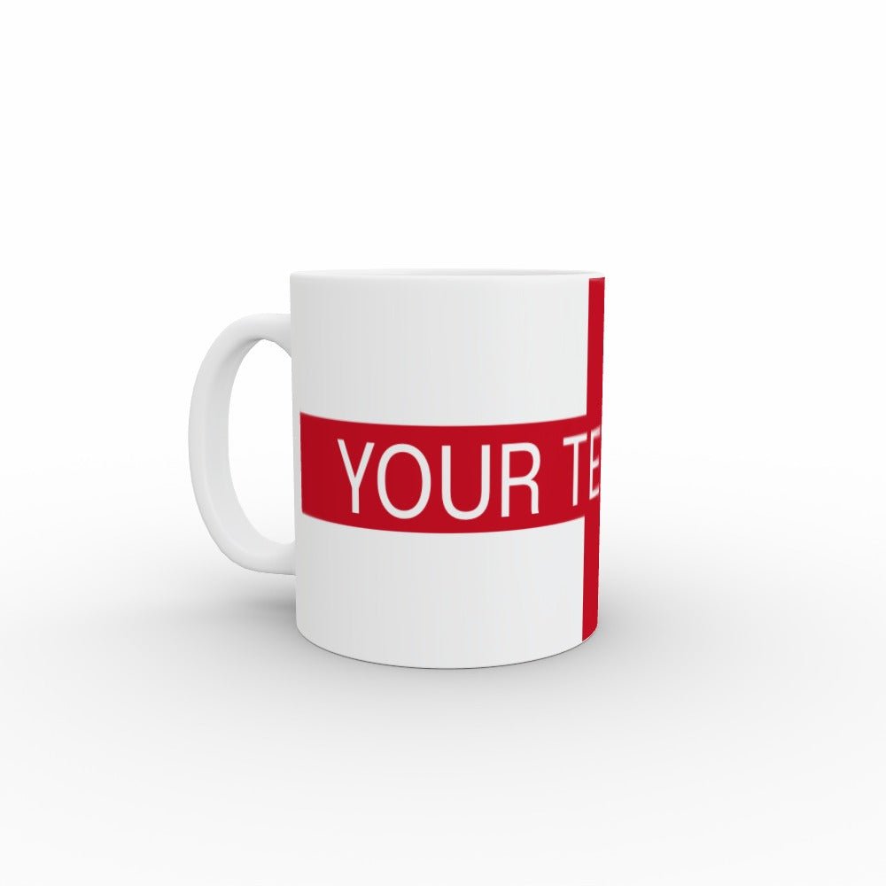 England flag mug - personalised text - monkey-print.com