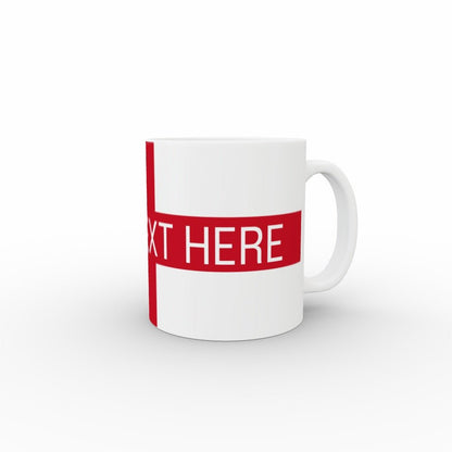 England flag mug - personalised text - monkey-print.com