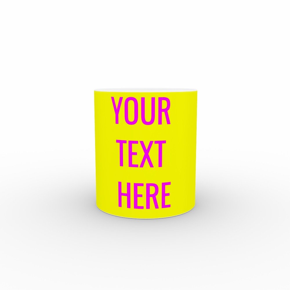 Personalised mug - add text and colour - monkey-print.com