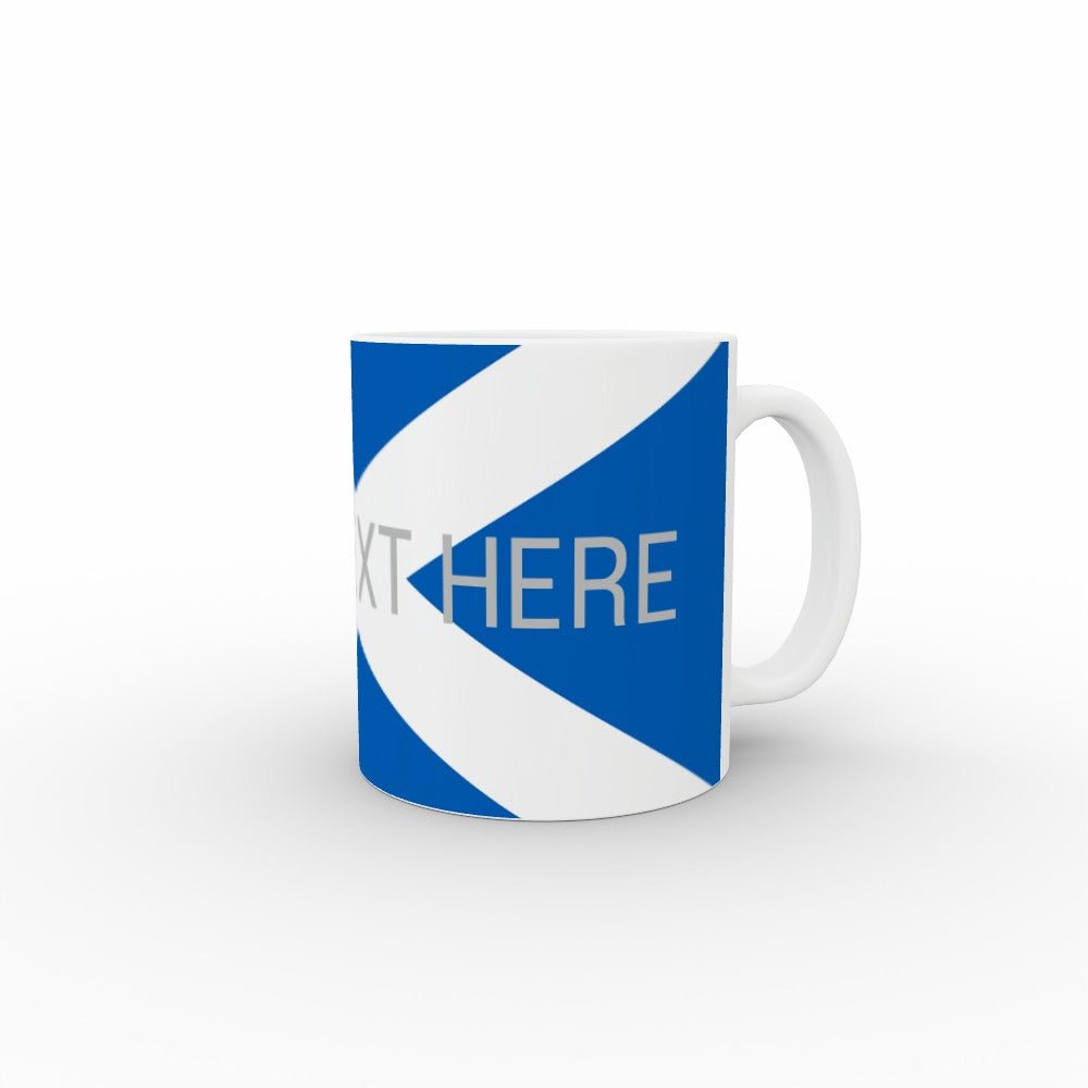 Scotland flag mug - personalised text - monkey-print.com