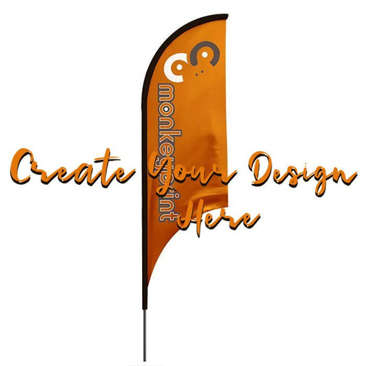 Design Online Concave Flag - monkey-print.com