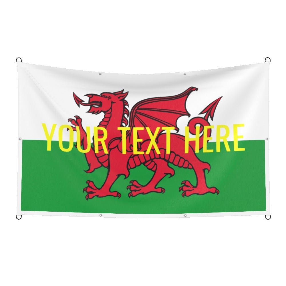 Wales flag - personalised text - monkey - print.com