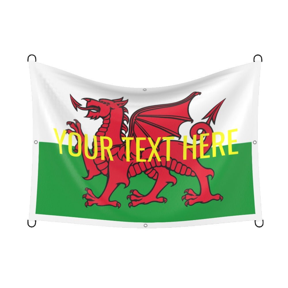 Wales flag - personalised text - monkey - print.com