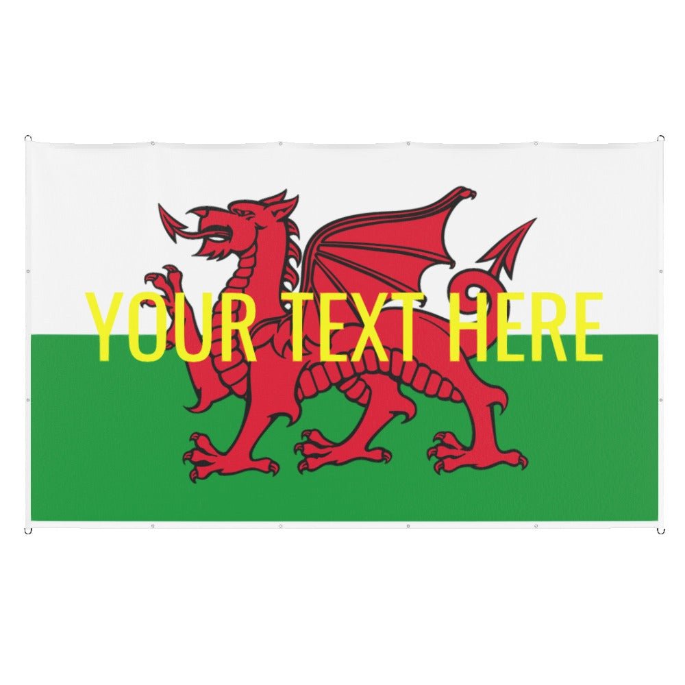 Wales flag - personalised text - monkey - print.com