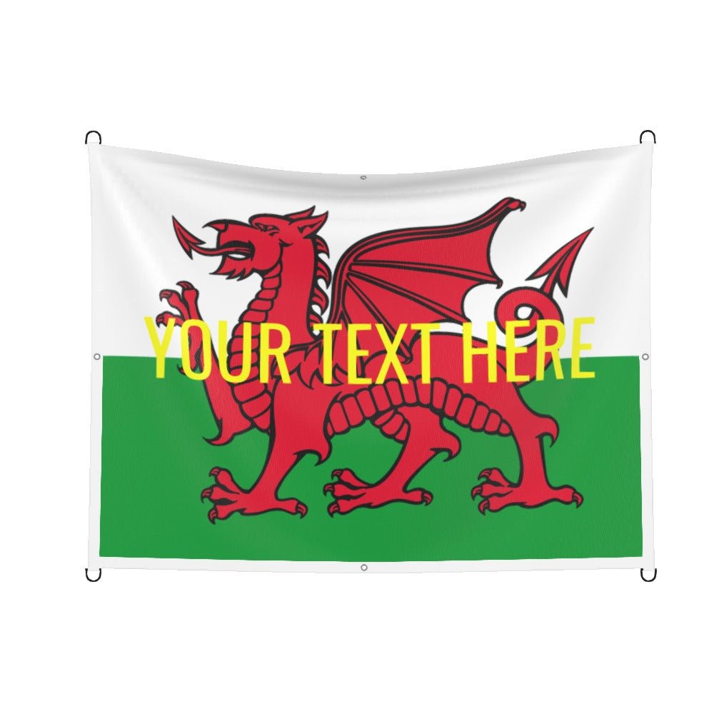 Wales flag - personalised text - monkey - print.com