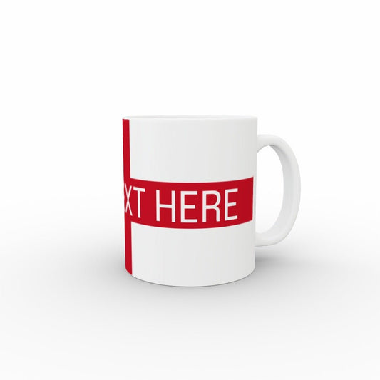England flag mug - personalised text - monkey-print.com