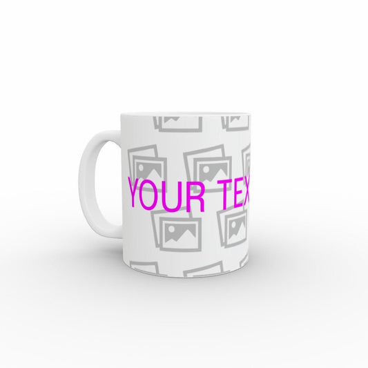 Personalised mug - add image and text - monkey-print.com
