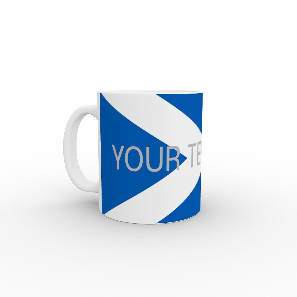Scotland flag mug - personalised text - monkey-print.com